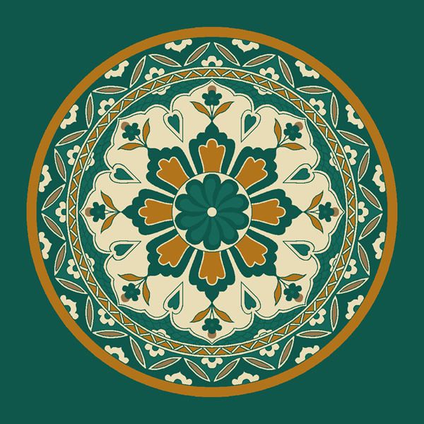 Confetti Lale Göbekli Cami Halısı Yeşil